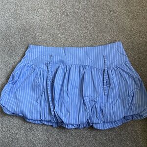 Edikted Blue and White Striped Skirt
